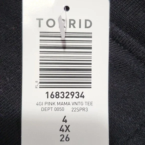 NWT Torrid Vibrant Mama Graphic T-Shirt Size 4 /4X 26 - Picture 4 of 6